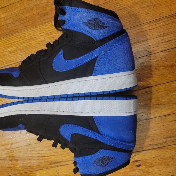 Jordan Big Kid's Air 1 Retro High OG Black/Royal Blue-White Size 6.5Y FD1437-042 - Picture 15 of 16